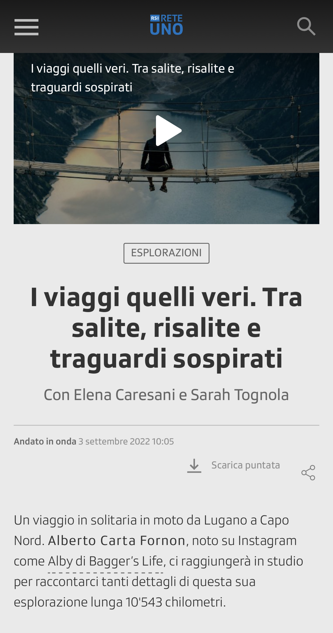 Bagger's life ® | RSI - Rete Uno 2022 2 Bagger's Life RSI Rete Uno luglio 2023