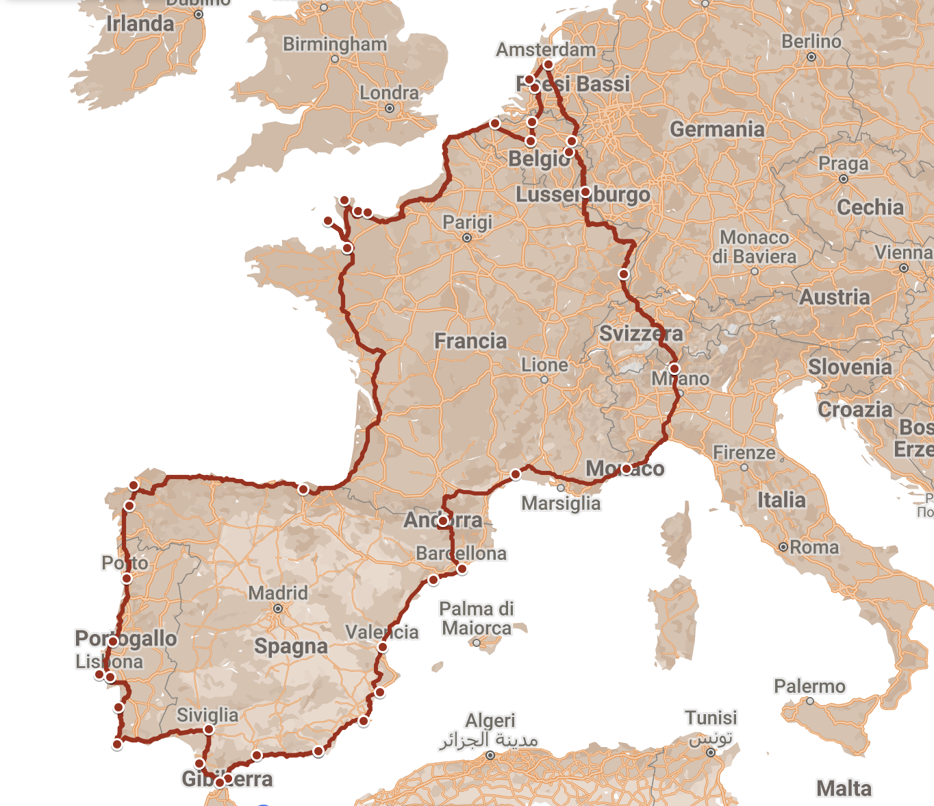 Bagger's life ® | The ride to Western Europe - The plan 1 Bagger's Life Ride to Western Europe - Coastal road