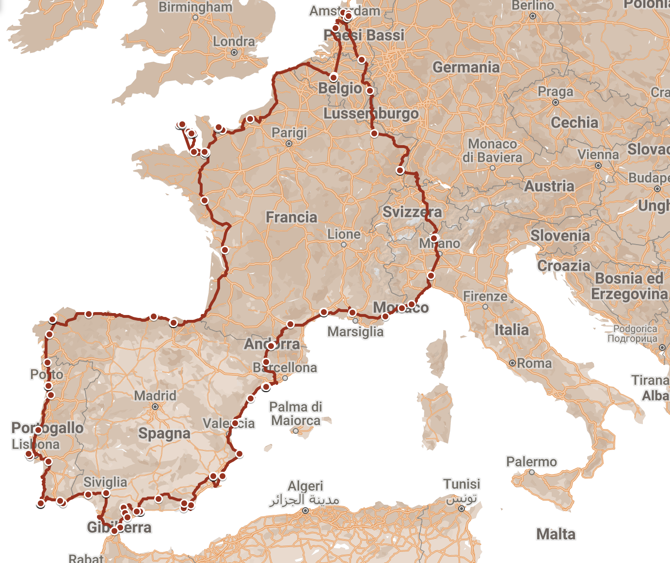 Bagger's life ® | The ride to Western Europe - The ride 1 Bagger's Life Ride to Western Europe - Coastal road